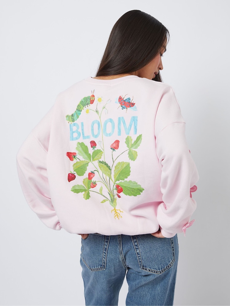 Skinnydip Pink The Very Hungry Caterpillar Bloom Sweatshirt - Image 2 of 4