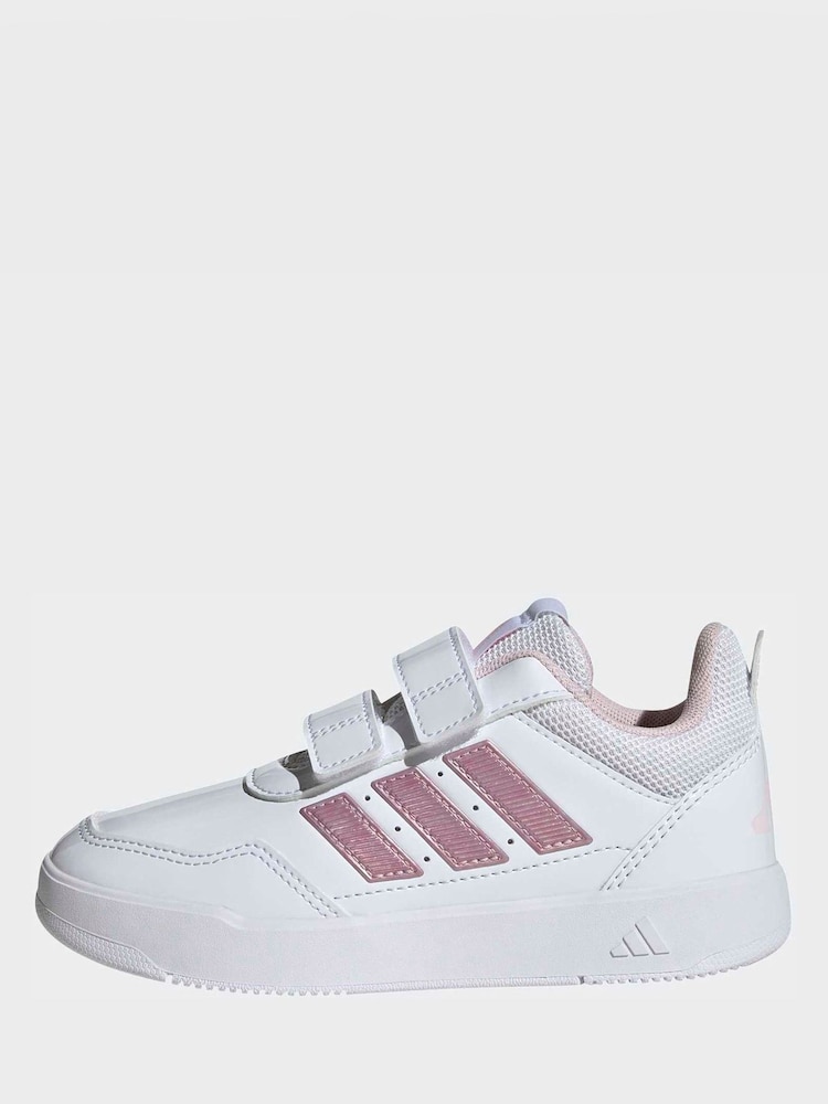 adidas White Pink Hook and Loop Tensaur Sport 3.0 Junior Trainers - Image 2 of 10 adidas White Pink Hook and Loop Tensaur Sport 3.0 Junior Trainers - Image 2 of 10