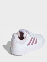 adidas White Pink Hook and Loop Tensaur Sport 3.0 Junior Trainers - Image 4 of 10