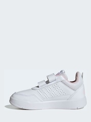 adidas White Pink Hook and Loop Tensaur Sport 3.0 Junior Trainers - Image 5 of 10