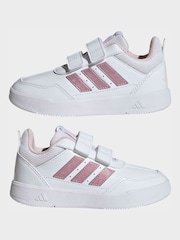 adidas White Pink Hook and Loop Tensaur Sport 3.0 Junior Trainers - Image 6 of 10