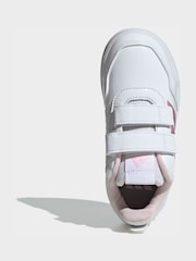 adidas White Pink Hook and Loop Tensaur Sport 3.0 Junior Trainers - Image 7 of 10