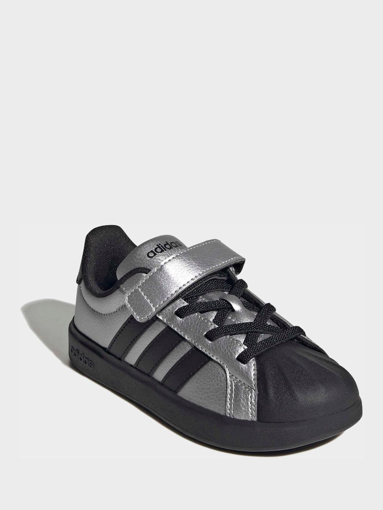 adidas Grey Streettalk EL Child Trainers - Image 1 of 10 adidas Grey Streettalk EL Child Trainers - Image 1 of 10