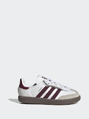 adidas Originals White Samba OG C Trainers - Image 7 of 12