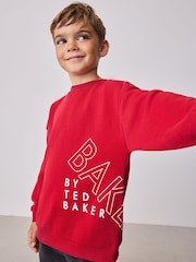 طقم من بنطلون رياضي وسويت شيرت بقصّة واسعة مُزيَّن بطبعة جرافيك من Baker By Ted Baker - Image 5 of 14