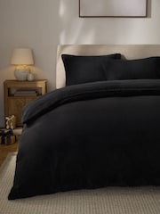 Grey Charcoal Teddy Fleece Bed Set - Image 1 of 5