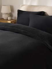Grey Charcoal Teddy Fleece Bed Set - Image 3 of 5