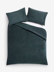 Dark Green Teddy Fleece Bed Set - Image 5 of 5