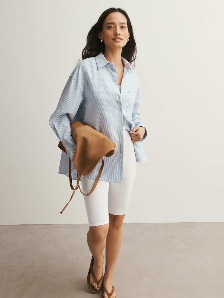 White Jersey Cycle Shorts - Image 2 of 7