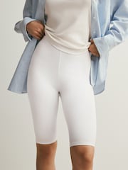 White Jersey Cycle Shorts - Image 3 of 7