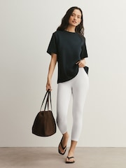 Blanco - Leggings recortados - Imagen 1 de 6