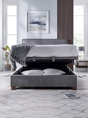 Kaydian Grey Newton Plain Padded Headend Ottoman Bed - Image 2 of 3