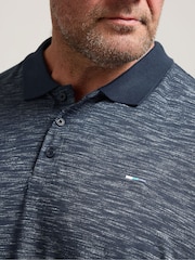 Blå - BadRhino Big & Tall Slub Polo Shirt - Bilde 4 av 4