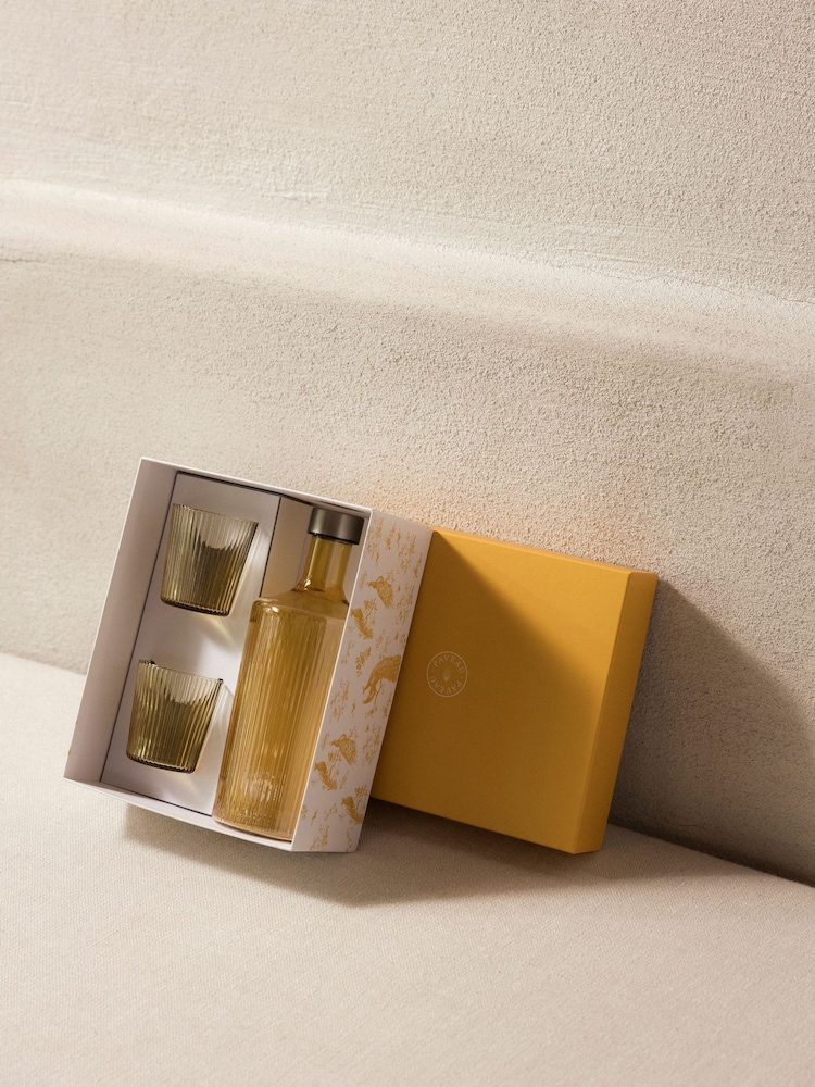Paveau Set of 2 Yellow Cable Water Bottle And Glasses Gift Box - Image 1 of 1 Paveau Set of 2 Yellow Cable Water Bottle And Glasses Gift Box - Image 1 of 1