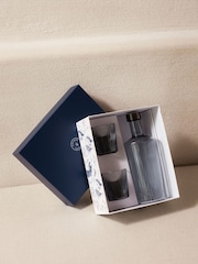 Paveau Set of 2 Dark Blue Cable Water Bottle And Glasses Gift Box - Image 1 of 1