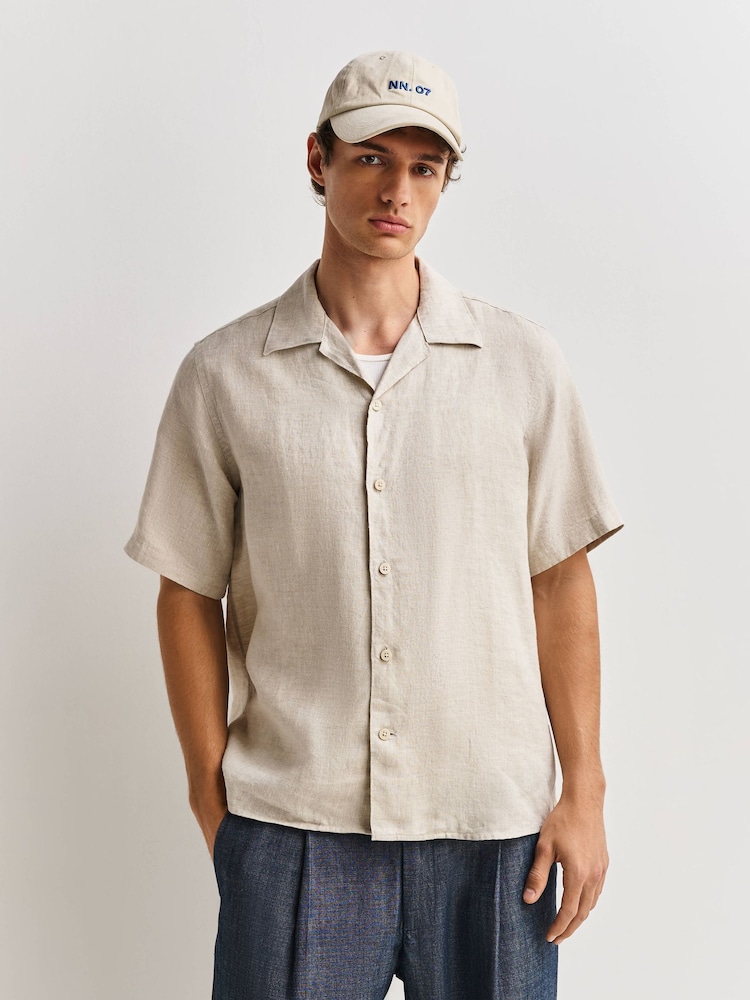 NN.07 Natural Julio Short Sleeve Linen Shirt - Image 1 of 6