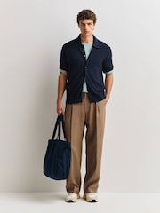 NN.07 Blue Nolan Textured Knit Shirt - Image 2 of 5