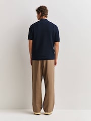 NN.07 Blue Nolan Textured Knit Shirt - Image 4 of 5