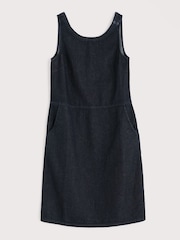 Seasalt Cornwall Blue Tall Salt Weave Pinafore Dress - Image 4 of 5