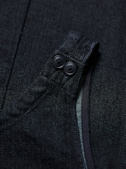 Seasalt Cornwall Blue Tall Salt Weave Pinafore Dress - Image 5 of 5