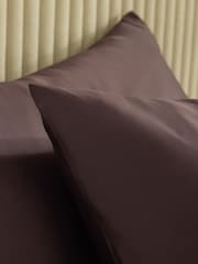 Set of 2 Chocolate Brown Collection Luxe 400 Thread Count Egyptian Cotton Sateen Pillowcases - Image 3 of 4