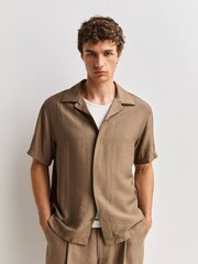 NN.07 Natural Hank Short Sleeve Modal Blend Texured Shirt - Image 1 of 6