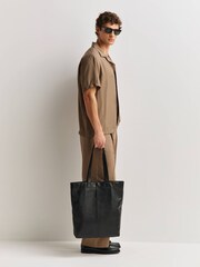 NN.07 Natural Hank Short Sleeve Modal Blend Texured Shirt - Image 3 of 6