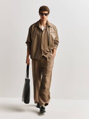 NN.07 Natural Hank Short Sleeve Modal Blend Texured Shirt - Image 4 of 6