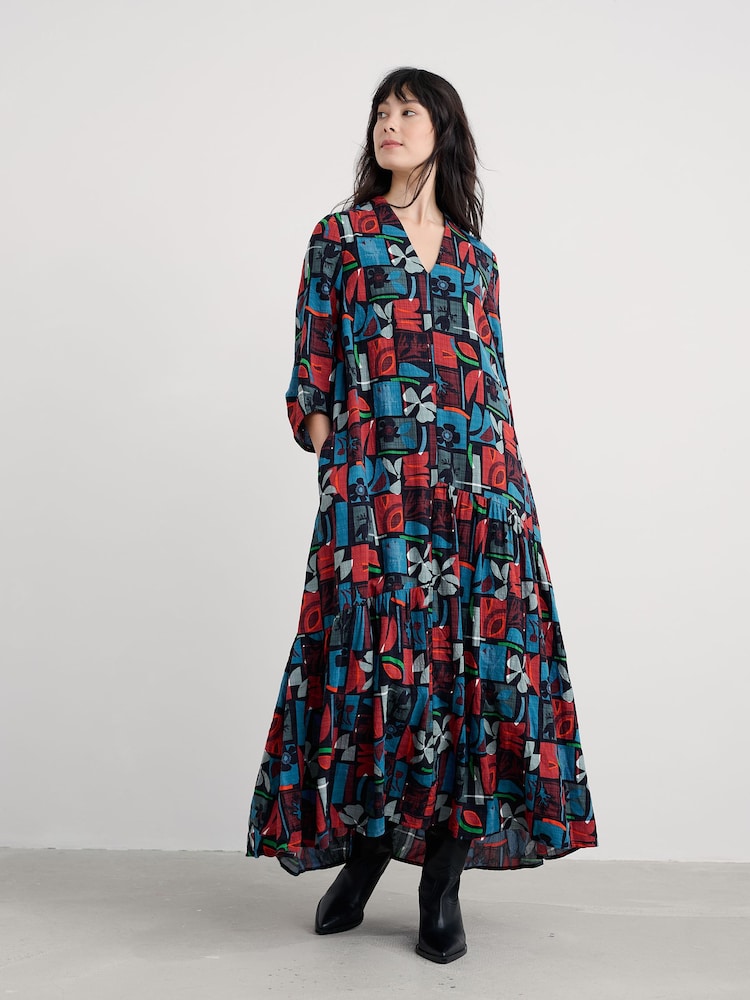 Seasalt Cornwall Blue Petite Windblown Dress - Image 1 of 5