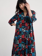 Seasalt Cornwall Blue Petite Windblown Dress - Image 3 of 5