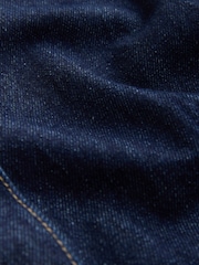 Rinse Blue Short Sleeve Gold Buckle Pocket Mini Denim Dress - Image 8 of 8