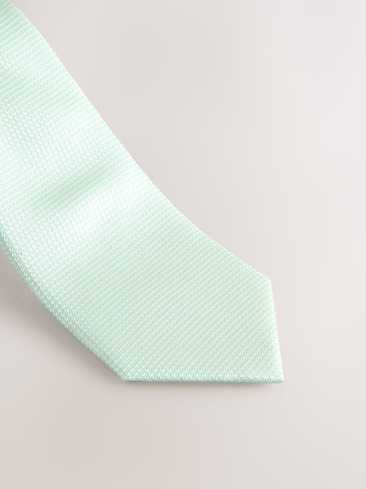 Mint Green Tie and Pocket Square Set - Image 2 of 4 Mint Green Tie and Pocket Square Set - Image 2 of 4
