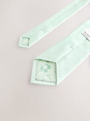 Mint Green Tie and Pocket Square Set - Image 3 of 4