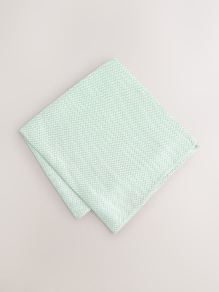 Mint Green Tie and Pocket Square Set - Image 4 of 4 Mint Green Tie and Pocket Square Set - Image 4 of 4