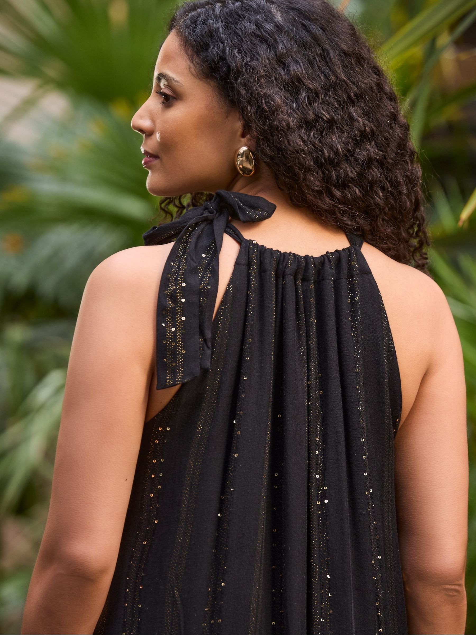 in tune gold metallic halter neck maxi dress Lauren Ralph Lauren Women's Halter Neck Long Dress