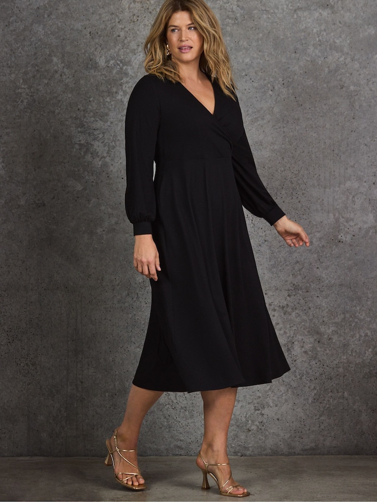 plus size jersey wrap dress The Divine Jersey Wrap Dress in Green
