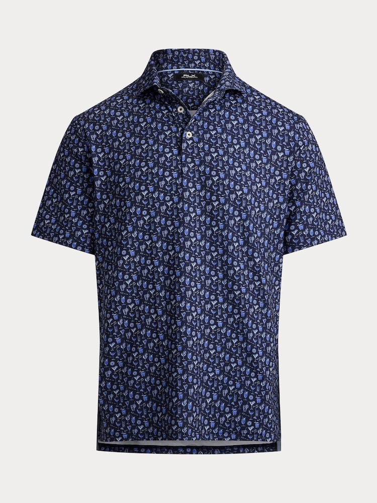 Ralph Lauren Blue Rlx Airflow Printed Polo Shirt - Image 2 of 2