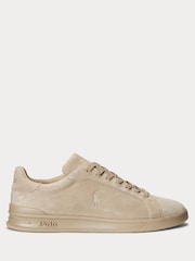 Polo Ralph Lauren Nude Heritage Court II Suede Trainers - Image 1 of 4