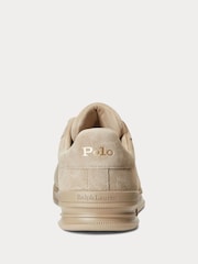Polo Ralph Lauren Nude Heritage Court II Suede Trainers - Image 3 of 4