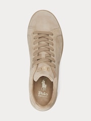 Polo Ralph Lauren Nude Heritage Court II Suede Trainers - Image 4 of 4