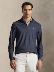 Sininen - Ralph Lauren Rlx Movement -neulepusero vetoketjulla - Kuva 1 / 4