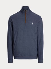 Ralph Lauren Blue Rlx Movement Knitted Quarter Zip Top - Image 5 of 5