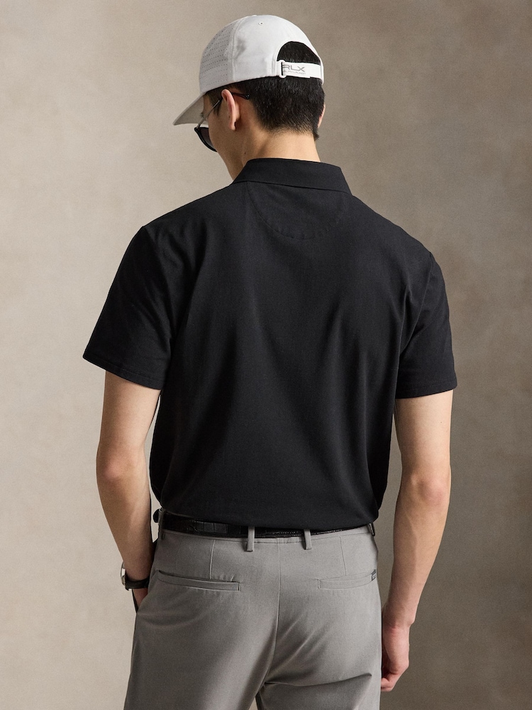 Ralph Lauren Black Rlx Energy Lisle Polo Shirt - Image 2 of 6
