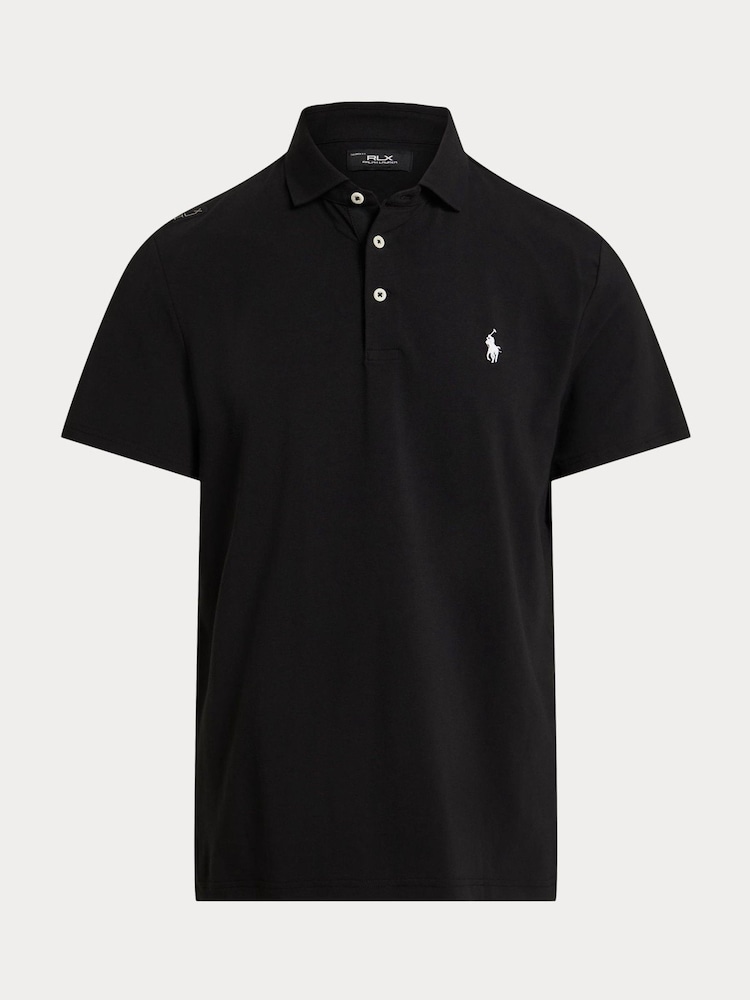 Ralph Lauren Black Rlx Energy Lisle Polo Shirt - Image 6 of 6