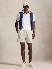 Polo Ralph Lauren Cream Traveler Classic Seersucker Logo Swim Shorts - Image 2 of 6
