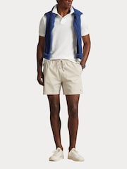 Polo Ralph Lauren Cream Traveler Classic Seersucker Logo Swim Shorts - Image 5 of 6