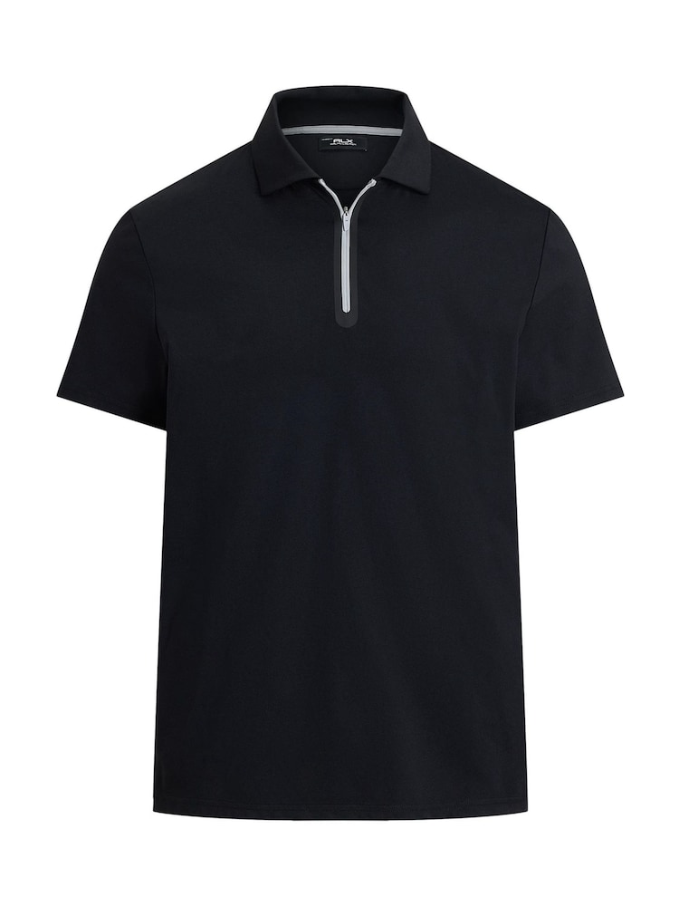 Ralph Lauren Black RLX Kinetic Tech Zip Polo Shirt - Image 1 of 1