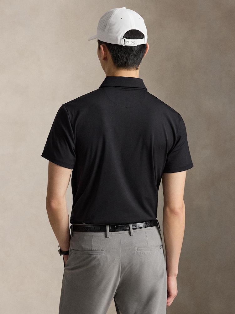 Ralph Lauren Black RLX Kinetic Tech Zip Polo Shirt - Image 2 of 6