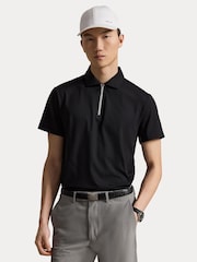 Ralph Lauren Black RLX Kinetic Tech Zip Polo Shirt - Image 3 of 6