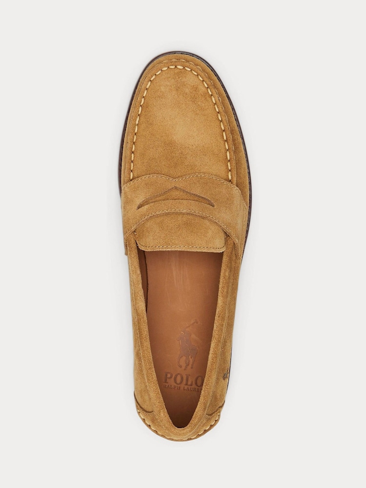 Polo Ralph Lauren Brown Alston Suede Penny Loafers - Image 4 of 4